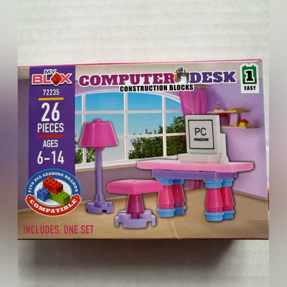 My Blox Computer Desk Construction Blocks 26pcs NEW